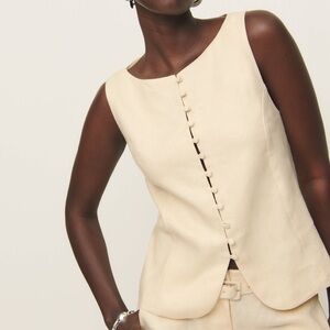 Reformation Addison Linen Top